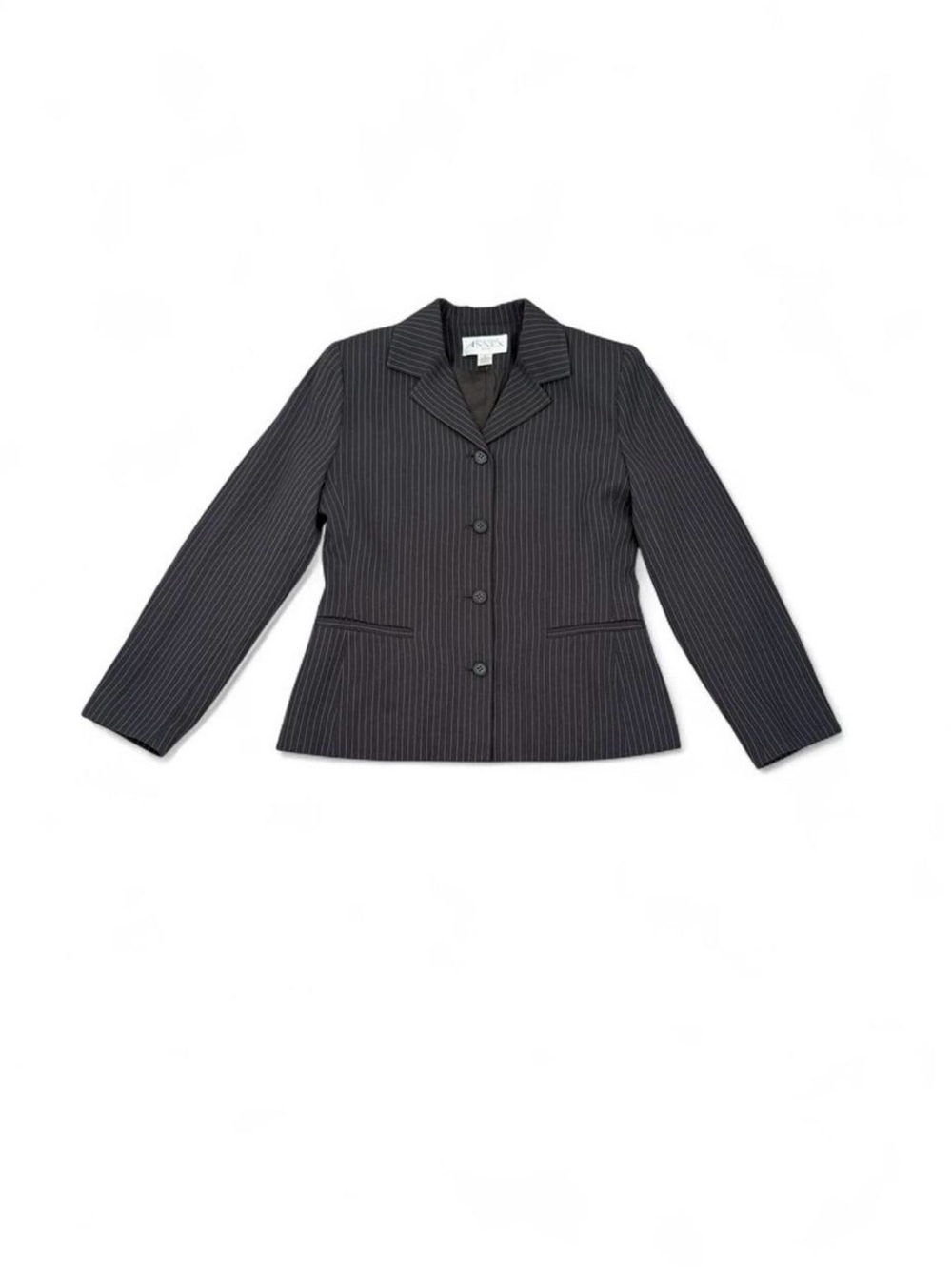 Casual Corner Women's Charcoal Pinstripe Blazer